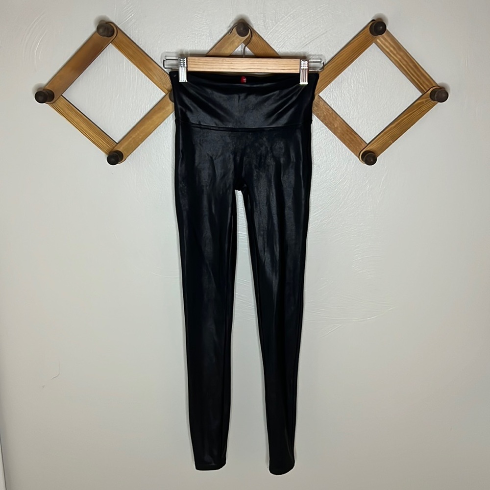 SPANX faux leather leggings sz S. Like new!
